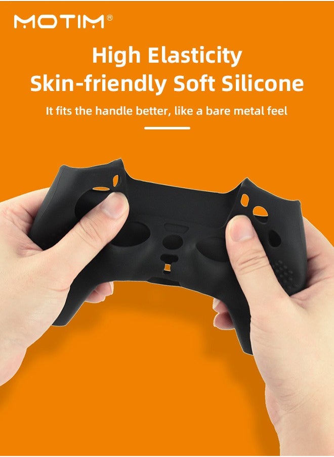 Motim - Silicone Anti-Slip Controller Cover for PS5 Controller, DualSense Wireless Controller Grip Cover, Dustproof Protective PS5 Controller 1 Cover 8 Thumb Grips - Image 1