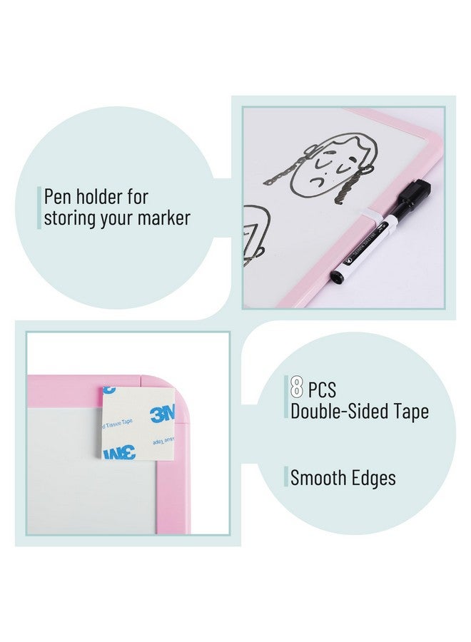 مستر. بين - لوح مسح جاف، 18 بوصة × 24 بوصة مع قلم تحديد أسود، إطار وردي، لوح مسح جاف للحائط، سبورة بيضاء مغناطيسية للحائط، ألواح مسح جاف، سبورة بيضاء، سبورة بيضاء مغناطيسية - Image 3