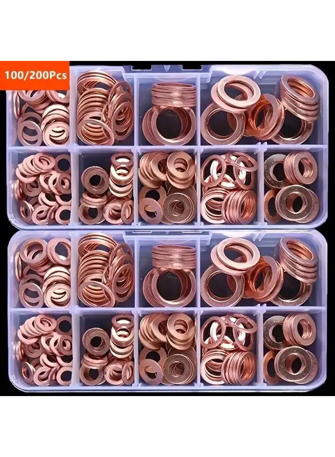 100 قطعة مجموعة صواميل ومسامير ووسادات نحاسية متينة M5 M6 M8 M10 M12 M14 - Image 4