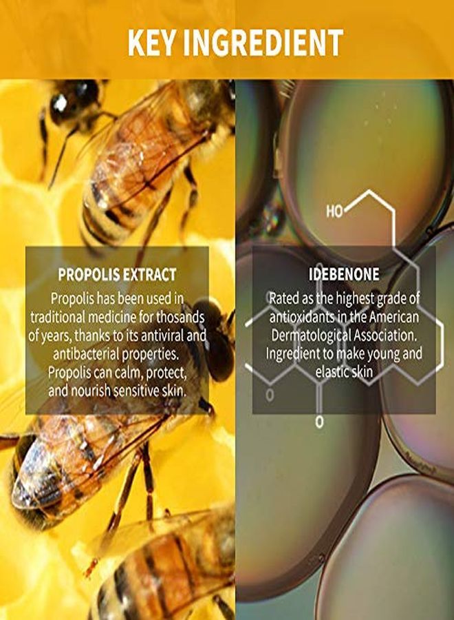 iUNIK Propolis Vitamin Eye Cream Set (Eye Cream 1.01 Fl.Oz. & Mini Serum 0.51 Fl.Oz.) Featuring Propolis Extract, Idebenone, Buckthorn Fruit Extract, And More To Hydrate, Fight Against Dark Circles  - Image 5
