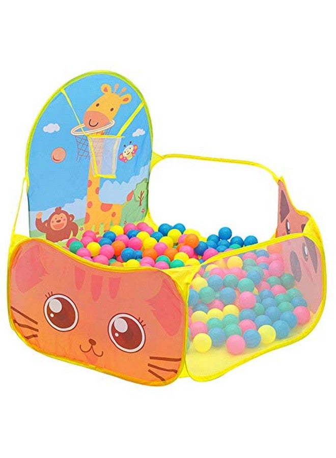 بيبي جو خيمة لعب على شكل زرافة من BabyGo Kids Activity Giraffe Ball Pool للأطفال من سن سنتين فما فوق من البنات والأولاد (أصفر) - Image 1