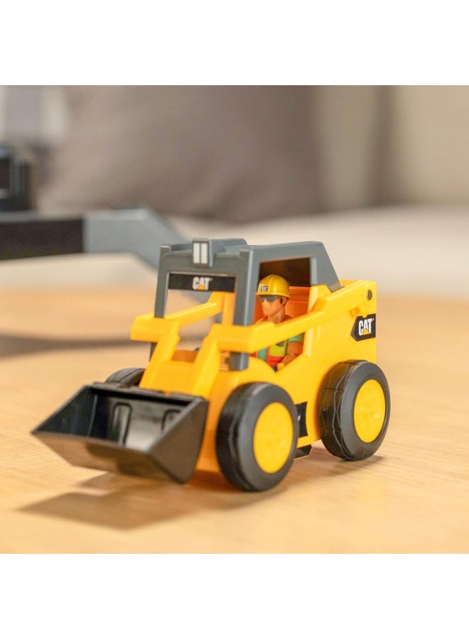 CATERPILLAR رافعة كات ووركفورس عن بُعد عملاقة بارتفاع 50 بوصة مع شخصية مصغرة ومجموعة ألعاب مركبة بناء | رفع دوار بزاوية 360 درجة، خطاف وكرة هدم | تحرك، ارفع وانزل الرافعة مثل خبير هدم حقيقي! | لعب تمثيلي للأطفال من عمر 5 سنوات فما فوق - Image 4