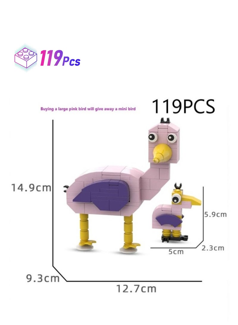 119Pcs Large Size Toy Building Blocks First Quarter Garten Of Banban Gifts For Children'S Day Ideas Toys Gifts For Adult u0026 Kids Pink Bird