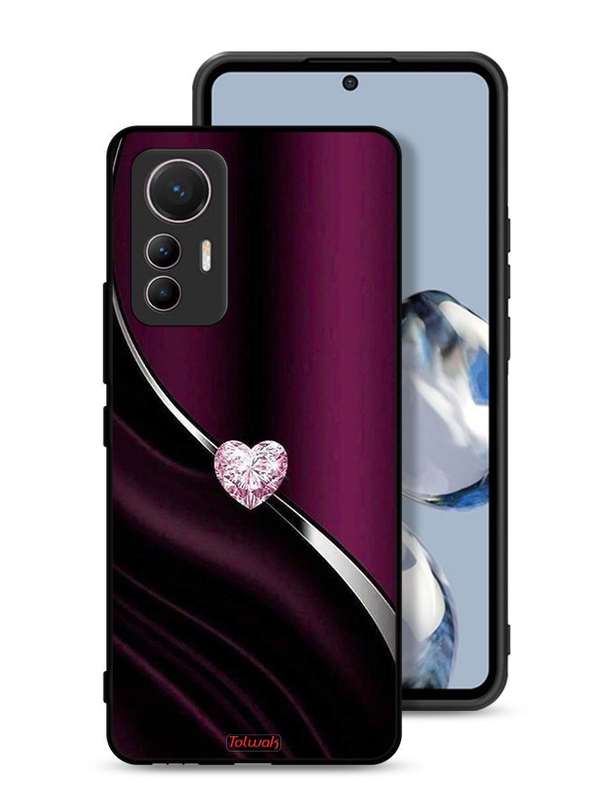 Tolwak Xiaomi 12 Lite Protective Case Cover Diamond Heart - Image 1
