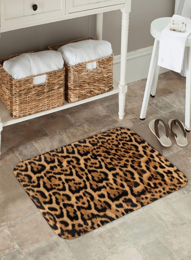 Poream Leopard Cheetah Print Bath Mats for Bathroom Decor, Animal Skin Pattern Absorbent Bath Rug Non-Slip Floor Rug Carpets for Kitchen Bathroom Laundry Bedroom Living Room - Image 3