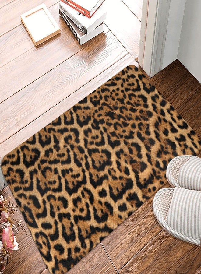 Poream Leopard Cheetah Print Bath Mats for Bathroom Decor, Animal Skin Pattern Absorbent Bath Rug Non-Slip Floor Rug Carpets for Kitchen Bathroom Laundry Bedroom Living Room - Image 1