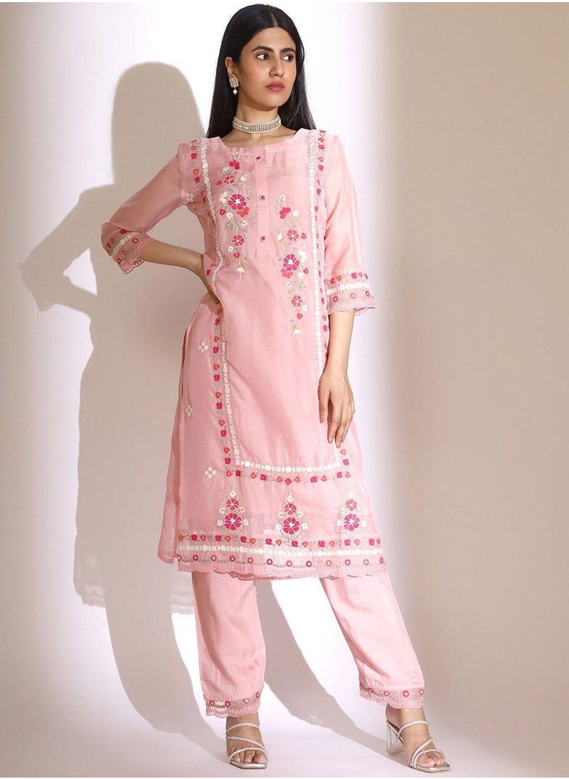 Women Pink ORGANZA Kurta set with Dupatta - pzsku/ZC2CC341E29408D10F348Z/45/1741086838/2bfb7ef0-bcd4-4147-8c8d-8ba2fcb268e9