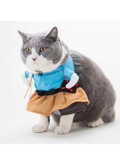 A.M Cats Dogs Halloween Clothes Samurai Funny Upright Costume Dress Up  - Image 4