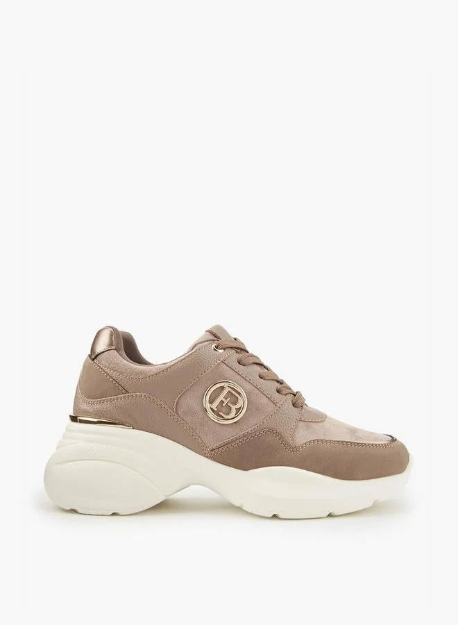 Panelled Lace-Up Sneakers