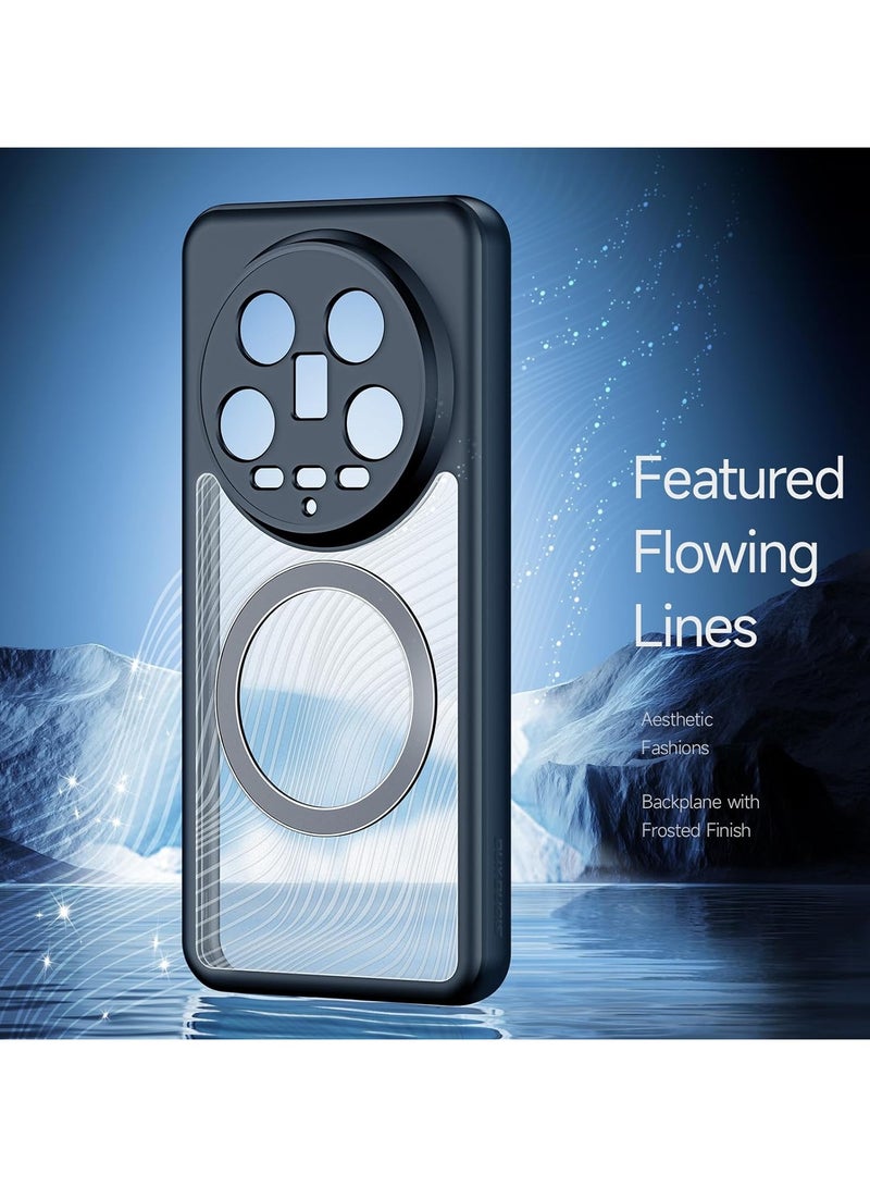 general Compatible with Xiaomi Mi 14 Ultra Magnetic Transparent Clear PC+Silicone Shockproof Phone Case Cover For Mi 14 Ultra - Image 4