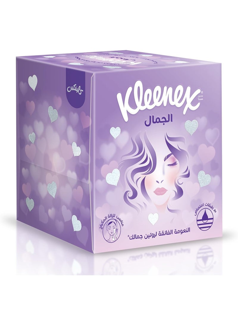 مناديل وجه بيوتي ناعمة 3 طبقات، 50 منديل × 24 علبة - Image 2