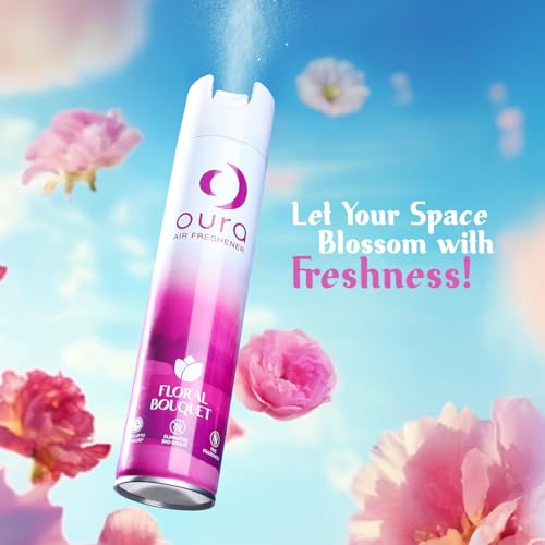 OURA Floral Bouquet Air Freshener, 220ml | Home Fragrance | Air Freshener Spray for every room | Eliminates Odor For Home & Office | Fine Fragrances | Long Lasting Room Freshener - Image 2