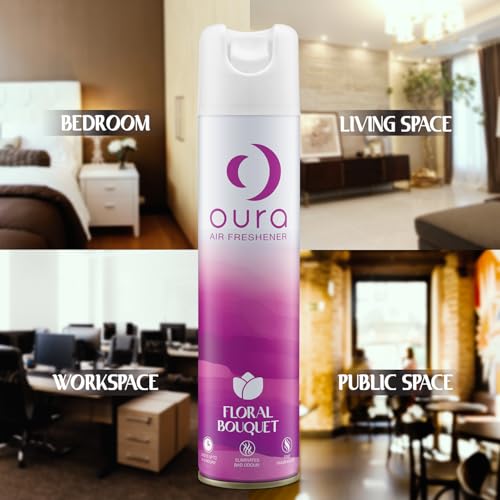 OURA Floral Bouquet Air Freshener, 220ml | Home Fragrance | Air Freshener Spray for every room | Eliminates Odor For Home & Office | Fine Fragrances | Long Lasting Room Freshener - Image 4