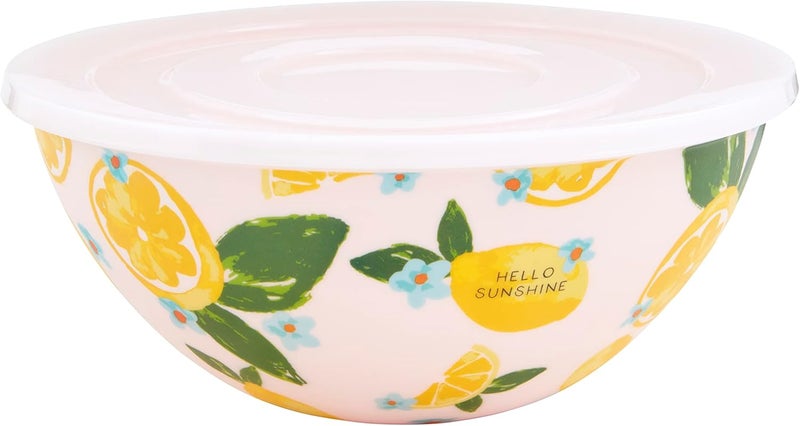 Mud Pie Fruit Bowl With Lid Set Small 3 X 7 14 Dia  Large 3 34 X 8 12 Dia Blue - Image 3