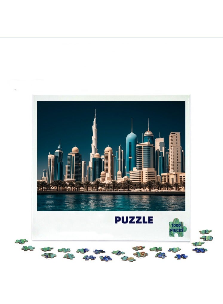 Anna 1000-Piece Colorful Cityscape Puzzle for Adults - Image 1