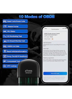 أنكوفو Ad20 OBD2 الماسح الضوئي قارئ رمز التحقق من مصباح محرك التشخيص أداة المسح الضوئي ل iPhone / الروبوت ، OBDII الماسح الضوئي للسيارة ، وضع 6 ، في الوقت الحقيقي البيانات ، وتحديد الإطار ، والأداء / اختبار  - Image 3