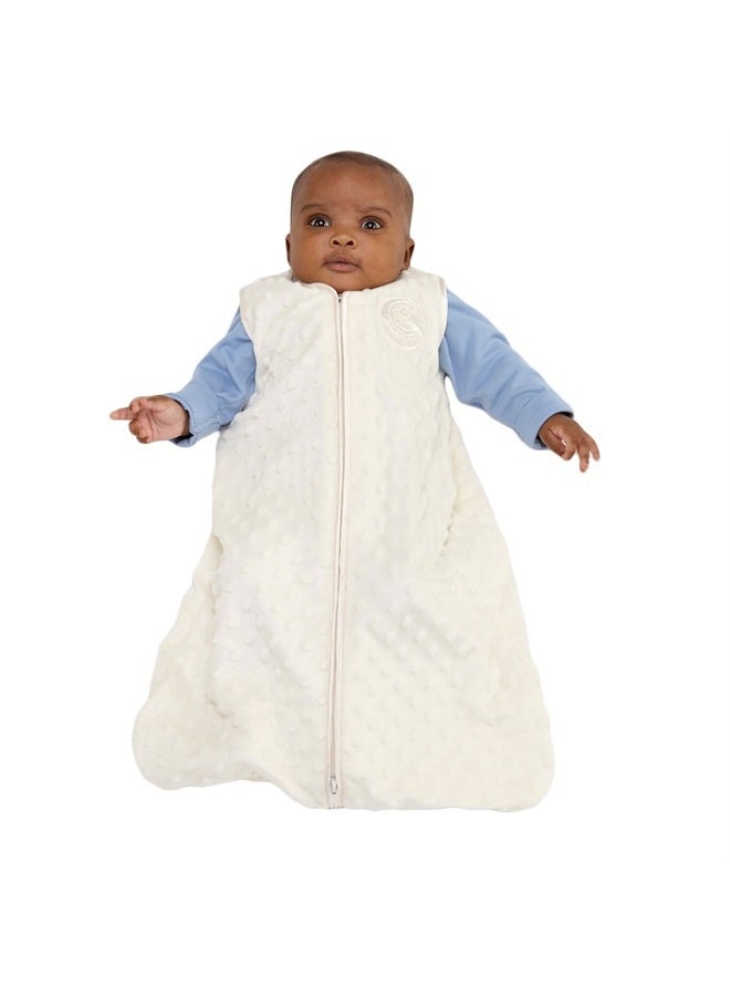 Halo Sleepsack Wearable Blanket, TOG 1.5, Velboa, Cream Plush Dots, Large  - Image 2