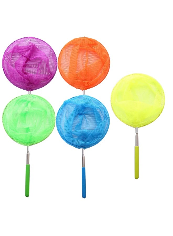 Telescopic Handheld Cage Net Summer Butterfly Catching Net Insect Catcher Lake River Fishing Tackle Swimming Pool Mesh Tools,5 Pcs - Image 2