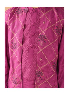 LILPICKS Printed Kurta Pajama Set with Nehru Jacket 
