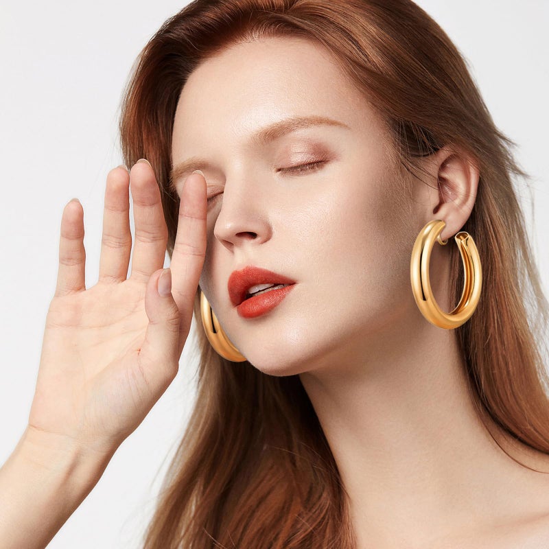 Tamhoo 15 Pairs Gold Clip on Earrings for Women Fashion,Lightweight Fake Earring for Woman (Style D) - Image 4