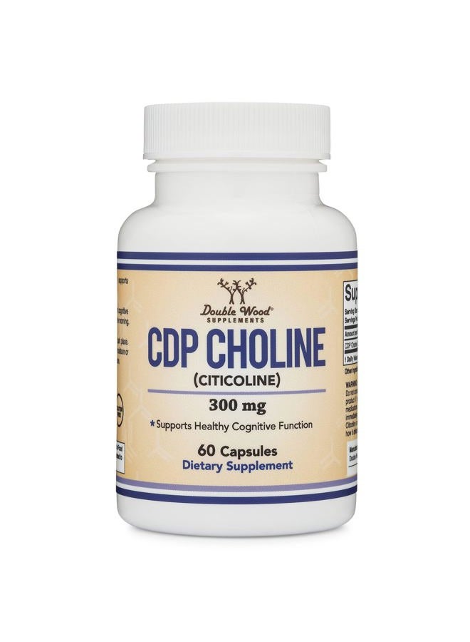 Double Wood Supplements مكمل سي دي بي كولين (سيتكولين)، درجة صيدلانية، مختبر من طرف ثالث (60 كبسولة 300 ملغ) - Image 4