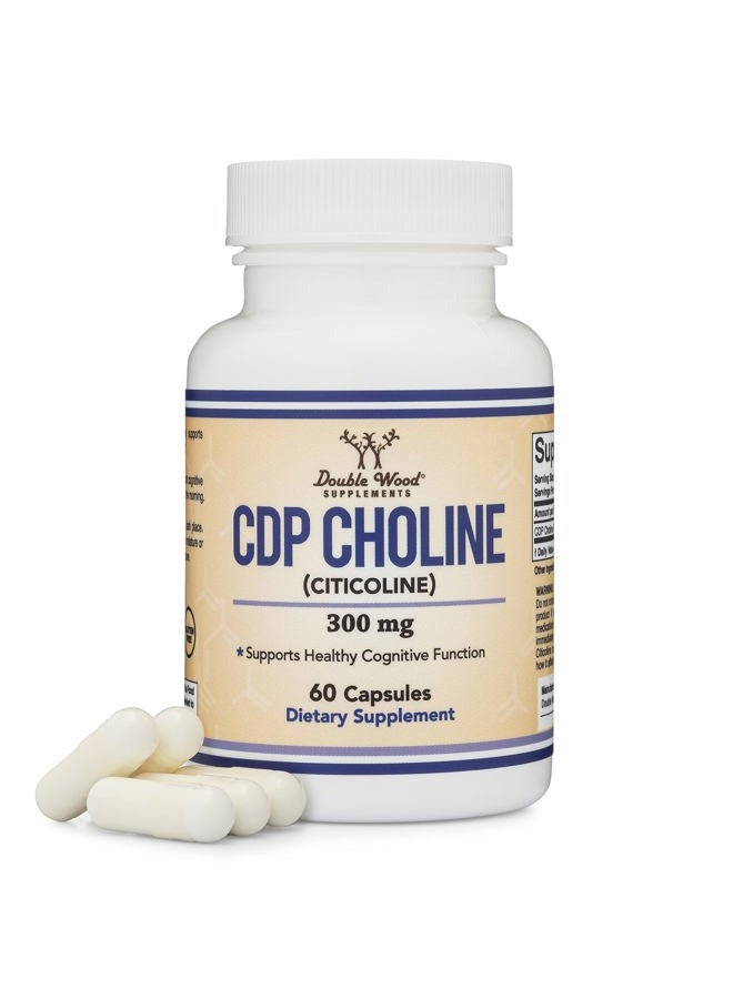 Double Wood Supplements مكمل سي دي بي كولين (سيتكولين)، درجة صيدلانية، مختبر من طرف ثالث (60 كبسولة 300 ملغ) - Image 5