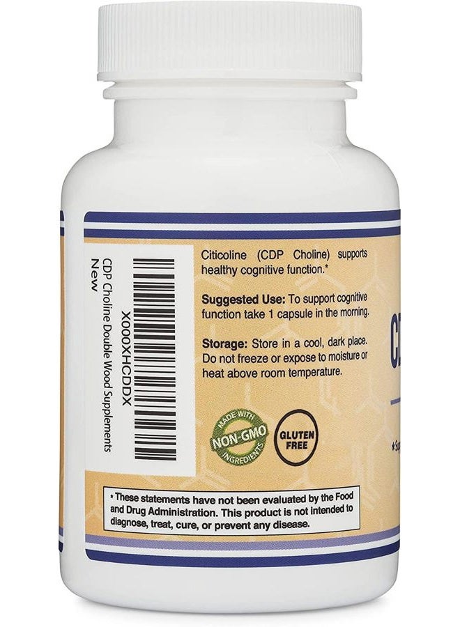 Double Wood Supplements مكمل سي دي بي كولين (سيتكولين)، درجة صيدلانية، مختبر من طرف ثالث (60 كبسولة 300 ملغ) - Image 3