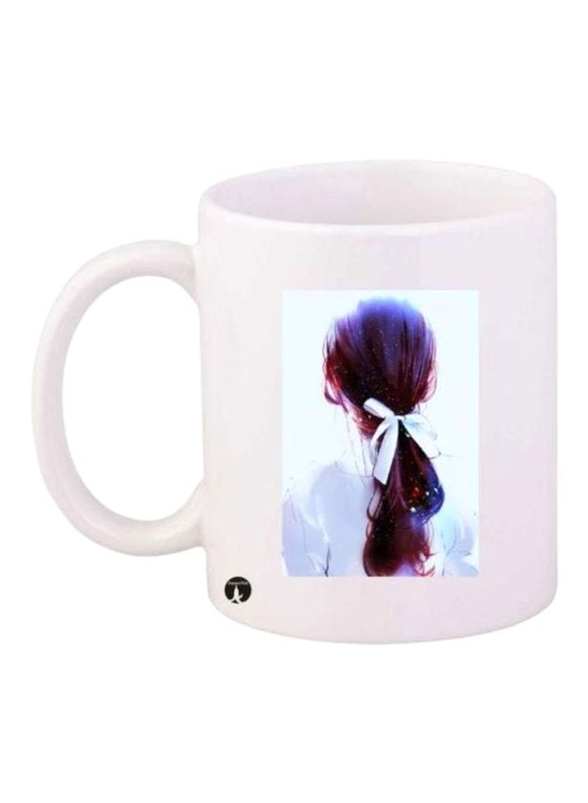 RYN Girl Printed Mug White/Purple/Brown