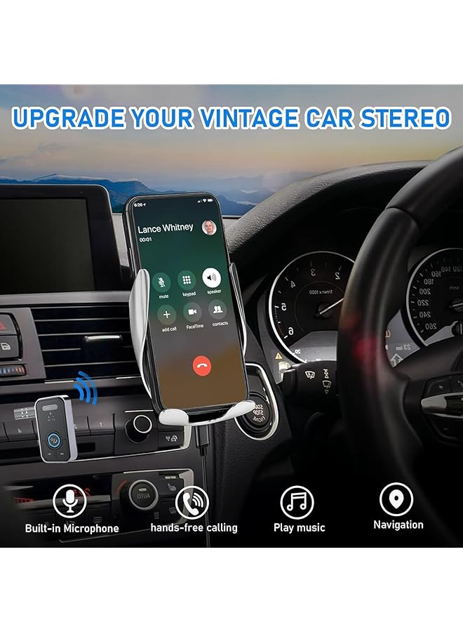 KASTWAVE Bluetooth Transmitter Receiver, Aux To Bluetooth 5.3 Adapter, Bluetooth Transmitter, Adaptive/Low Latency/Hd Audio, Aux Adapter For Home Stereo, Airplane, Boat, Gym - Image 3