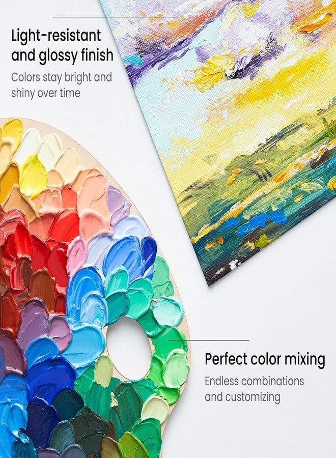 Parssufy مجموعة أدوات الرسم الفني من بارسوفي® | مجموعة ألوان أكريليك 24 لونًا، 12 مل × 24 أنبوبًا، مع فرش، وسكاكين رسم، وقماش، وحامل، للفنانين الذين يرسمون على الخشب، والسيراميك، والقماش، والأعمال الحرفية. - Image 4