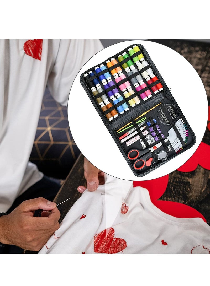 SOLARAE Portable Sewing Kit 100Piece Includes 30 Color Threads Scissors Needles Tape Measure and Other Accessories for Women Mom Traveler Adults Beginner - Image 5