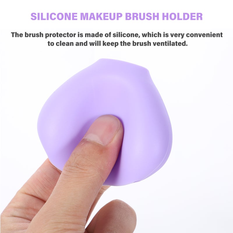 Silicone Makeup Brush Covers Reusable Protector Makeup Brush Storage Organizer - Image 1