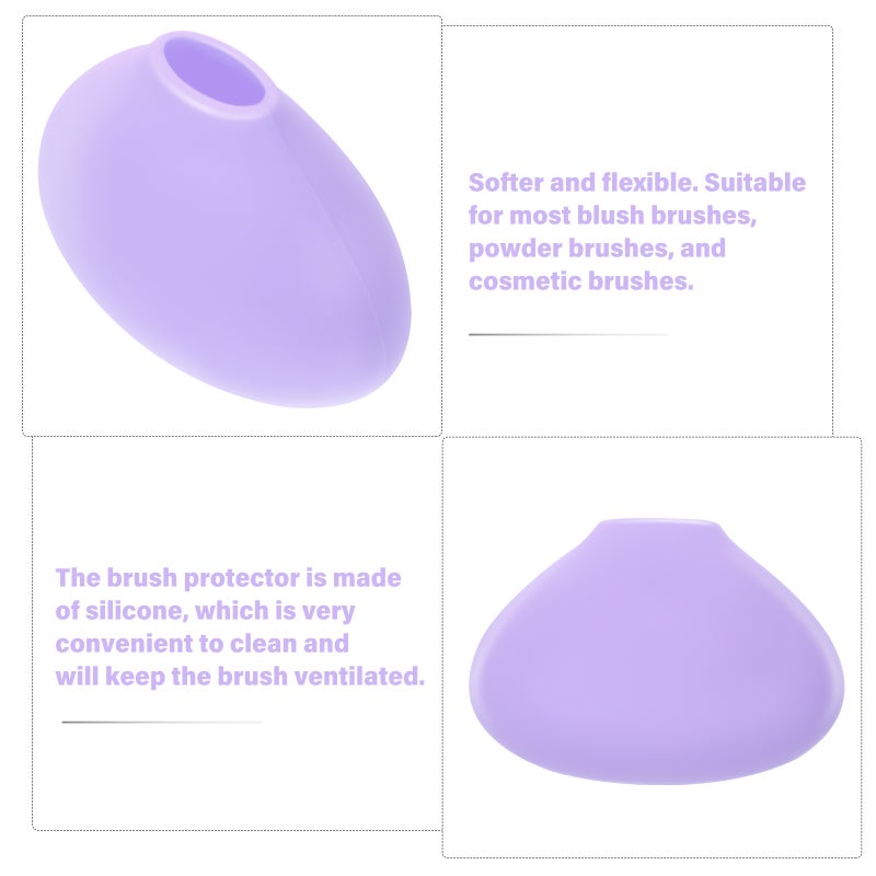 Silicone Makeup Brush Covers Reusable Protector Makeup Brush Storage Organizer - Image 2