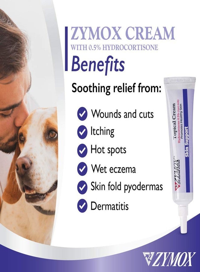 Zymox Topical Cream with 0.5% Hydrocortisone for Dogs and Cats, 1oz - Image 2