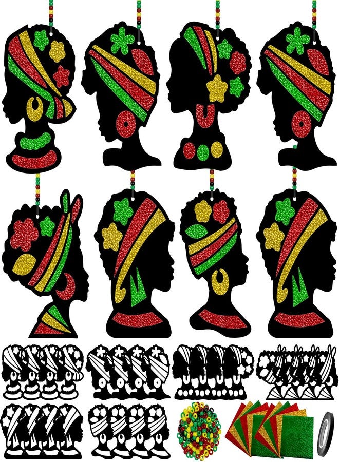 Cinrobiye 24 Sets Black History Month Foil Arts Crafts African American Foil Painting Art Supplies No Mess DIY Creative BHM Decorations for Home School Classroom Fun Activity Rewards Favor Supplies - Image 1