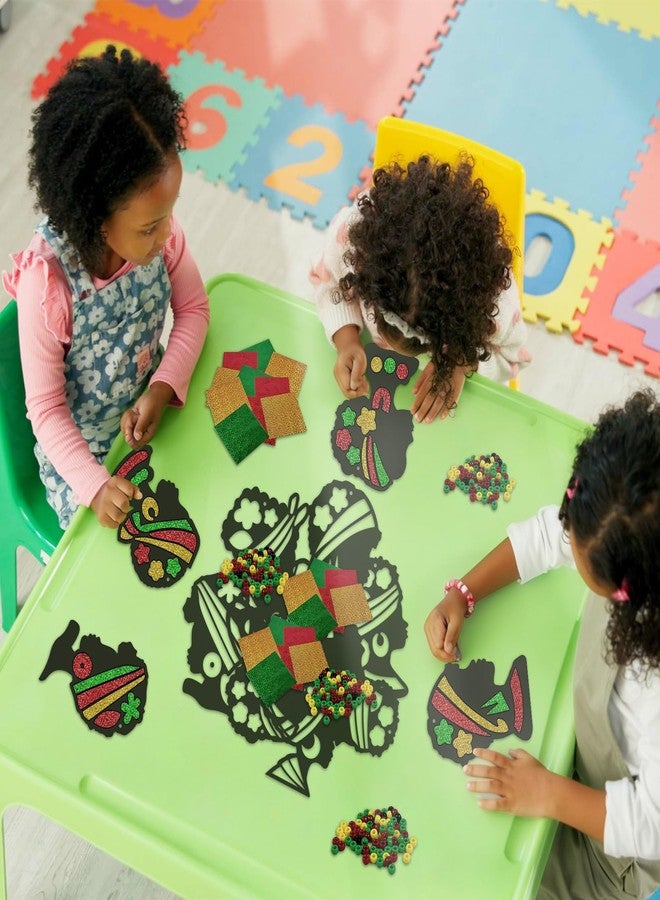 Cinrobiye 24 Sets Black History Month Foil Arts Crafts African American Foil Painting Art Supplies No Mess DIY Creative BHM Decorations for Home School Classroom Fun Activity Rewards Favor Supplies - Image 4