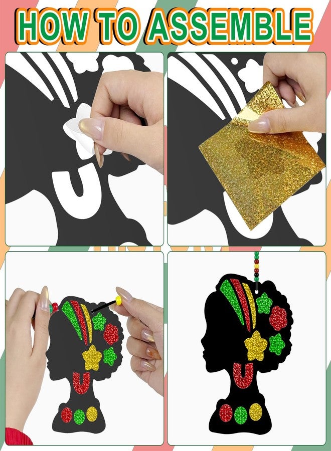 Cinrobiye 24 Sets Black History Month Foil Arts Crafts African American Foil Painting Art Supplies No Mess DIY Creative BHM Decorations for Home School Classroom Fun Activity Rewards Favor Supplies - Image 3
