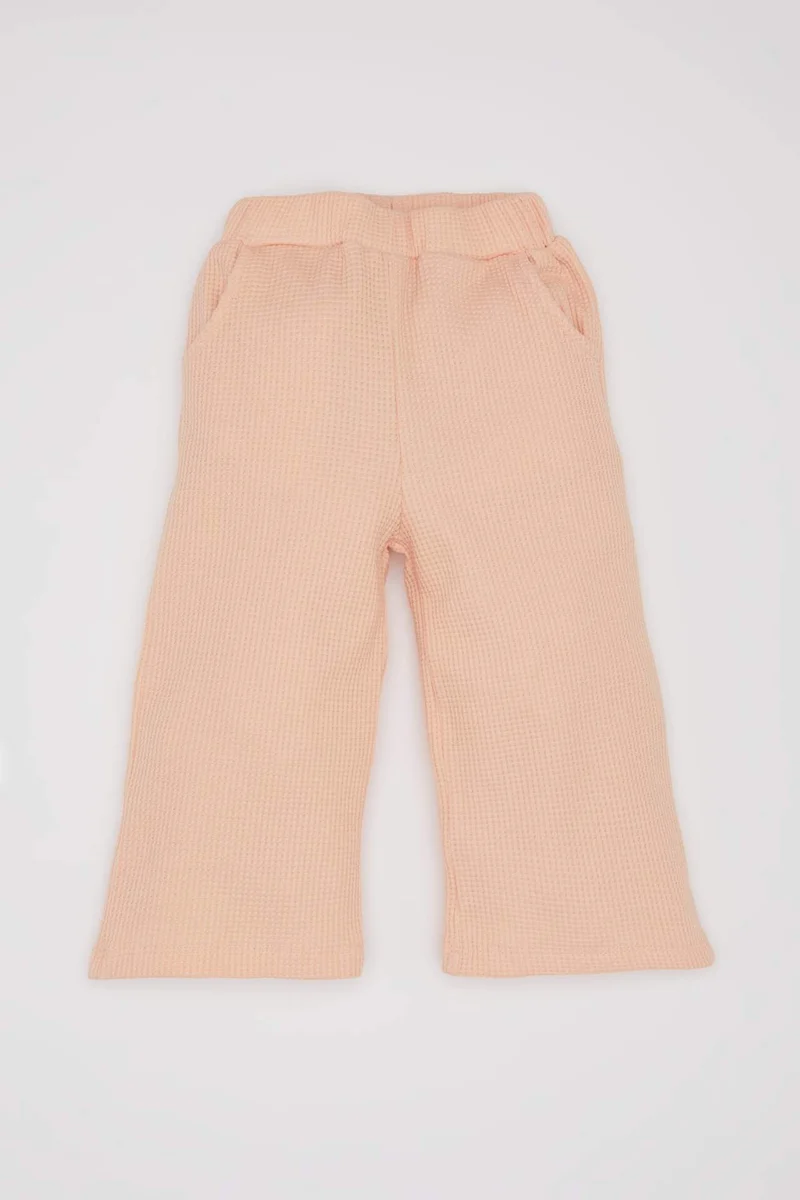 ديفاكتو Baby Girl Printed Sweatshirt Wide Leg Sweatpants 2 Piece Set