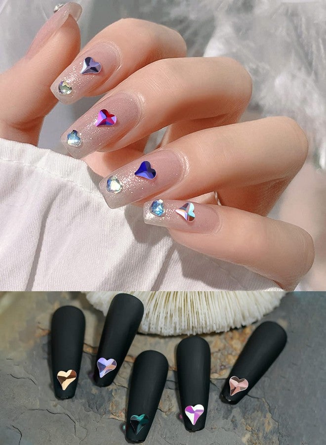 EBANKU Heart Gems, 120PCS Crystal Rhinestones Charms AB Diamond Glitter for Women Holiday Nail Design - Image 4