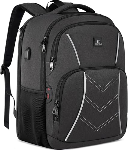 CAFELE TSA Friendly Flight Approved Business Backpack Waterresistant Lightweight School Rucksack Durable Large Weekender Bag Daypack Grey 173 Inch - Image 1