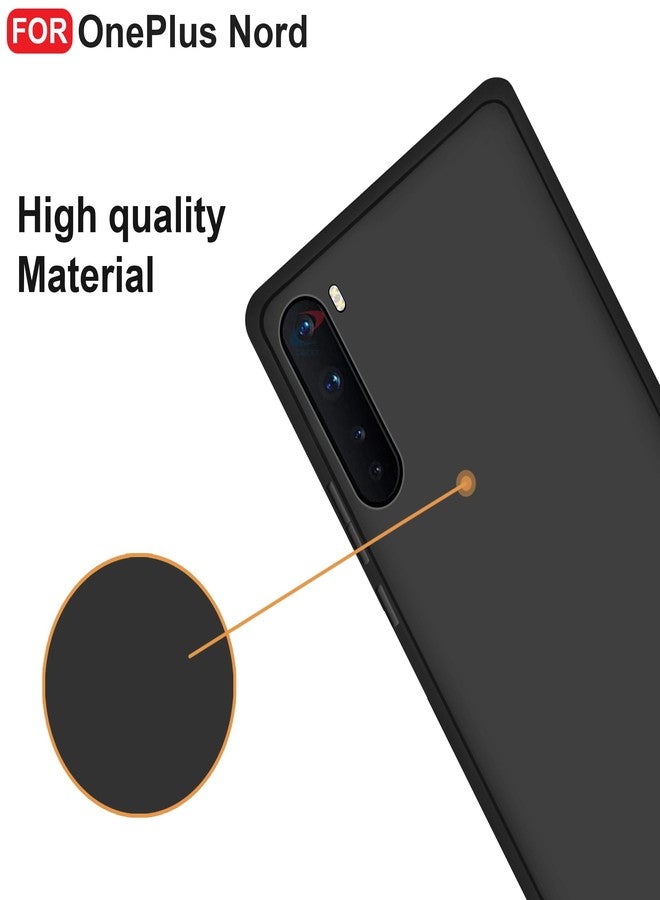 CEDO Back Cover for OnePlus Nord | Camera Bump Protection & Inner Velvet Fabric Lining | Ultra Slim Matte Soft Rubberised Case Cover (Black) - Image 5