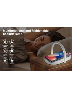 ProOne PWL815 Night Light with Wireless Charger, Bedside Lamp with 15W Fast Charging Station, Phone Stand Wireless Charging Lamps with Touch Control for Bedside, Home, Office(white)  - Image 2