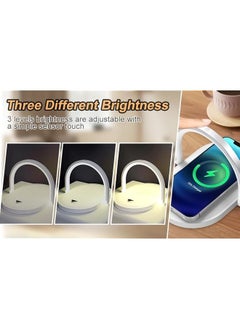 ProOne PWL815 Night Light with Wireless Charger, Bedside Lamp with 15W Fast Charging Station, Phone Stand Wireless Charging Lamps with Touch Control for Bedside, Home, Office(white)  - Image 4