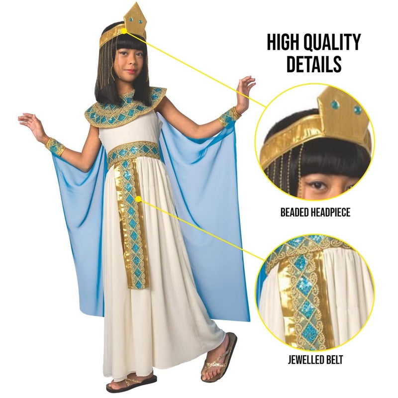 Morph Kids Cleopatra Costume Girls, Egyptian Costume for Girls, Cleopatra Girls Costume, Girls Cleopatra Costume, Cleopatra Costume Kids Girls, Egyptian Costume Kids Girls M - Image 3