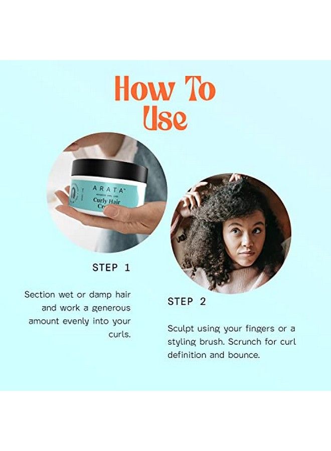 ARATA Advanced Curl Care Curly Hair Cream (100 Gm) For Velvety Soft Curls | Intensive Moisture Curl Definition & Plantbased Styling | Abyssinian Seed Oil Soya Protein & Shea Butter | Cg Approve - Image 5