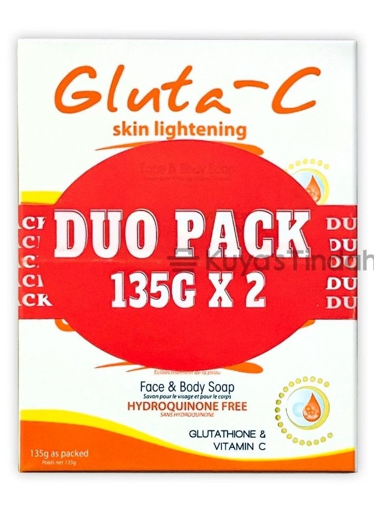 GLUTA C - Skin Lightening Face And Body Soap 135g*2 - Image 1