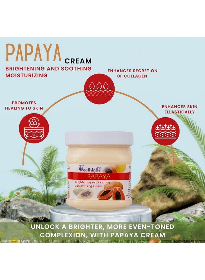 FEELHIGH Combo Papaya Face Moisturizing Cream 500ml Enriched with Papaya Extract And Fruit Face Scrub 500ml Pack of 2 Men and Women - Image 2