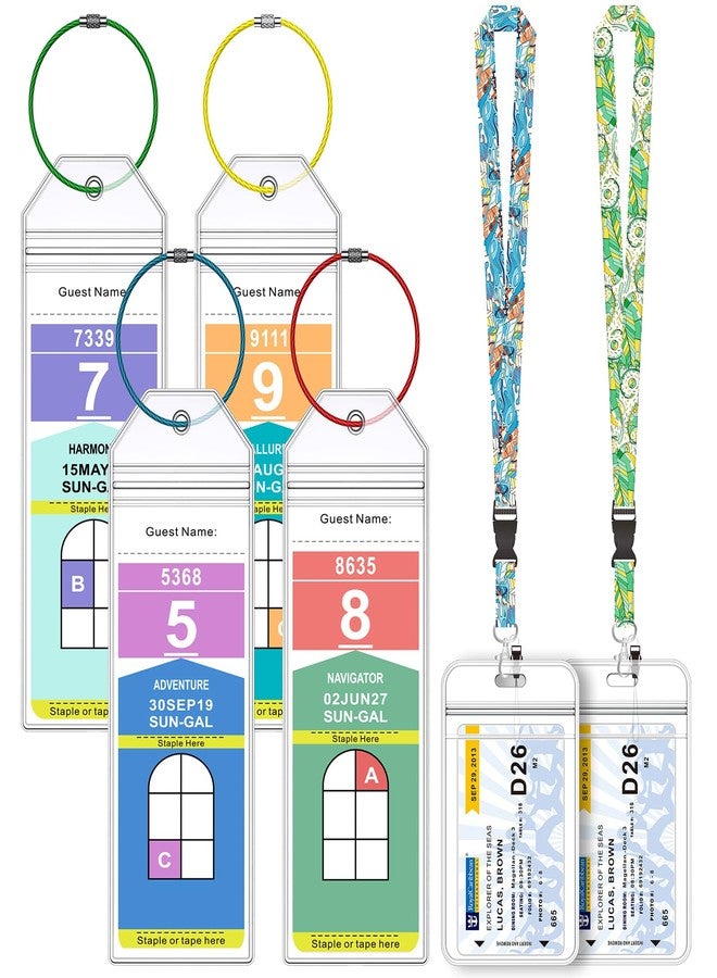 Maloun 4 Pack Clear Cruise Luggage Tag Holder for Royal Caribbean and Celebrity Ships, 2 Pack Cruise Lanyards and Waterproof ID Badge Holder Suitable for Cruise Card, Cruise Essential Travel Accessories - Image 1