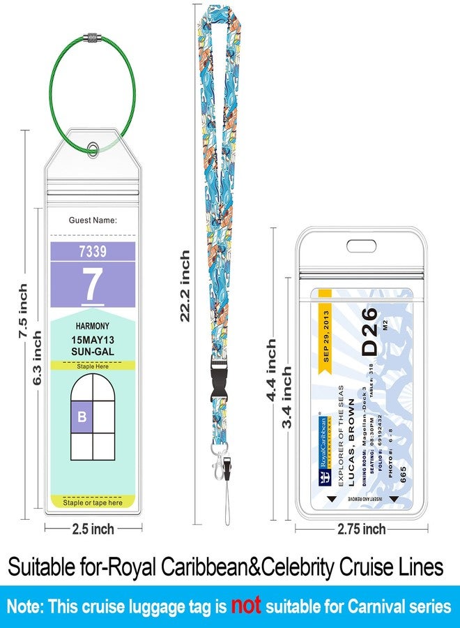 Maloun 4 Pack Clear Cruise Luggage Tag Holder for Royal Caribbean and Celebrity Ships, 2 Pack Cruise Lanyards and Waterproof ID Badge Holder Suitable for Cruise Card, Cruise Essential Travel Accessories - Image 2