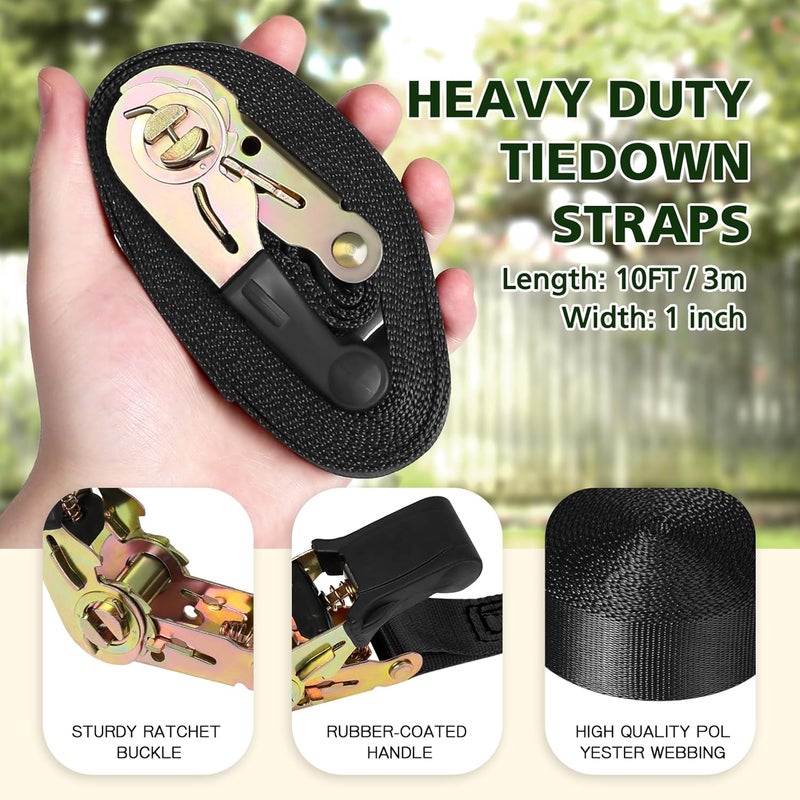 TOPNEW 12 Ninja Tree Climbing Holds for Kids Climber, Orange & Black Tree Climbing Kit with 6 Ratchet Straps for Outdoor Ninja Warrior Obstacle Course Training - Image 3
